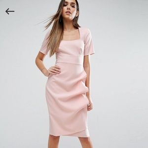 Pink ruffled dress